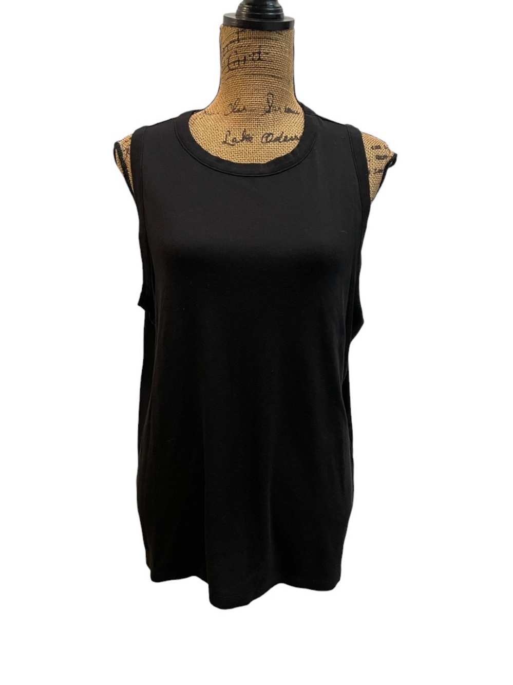 Time and Tru Black Sleeveless Tank Top